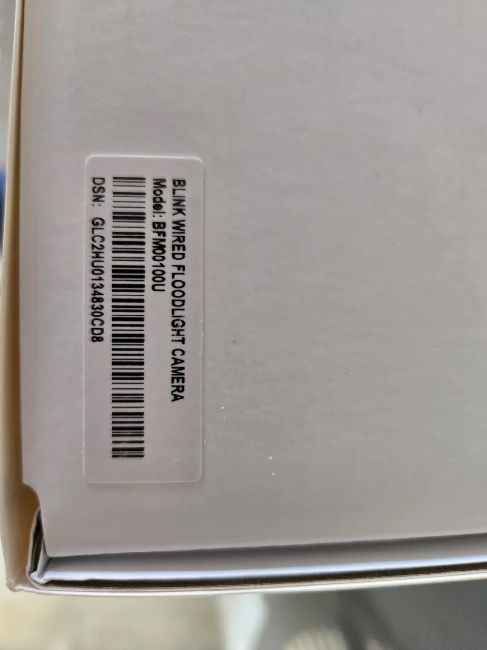 Brand New Blink Wired Floodlight Camera - Black with White Light Panels